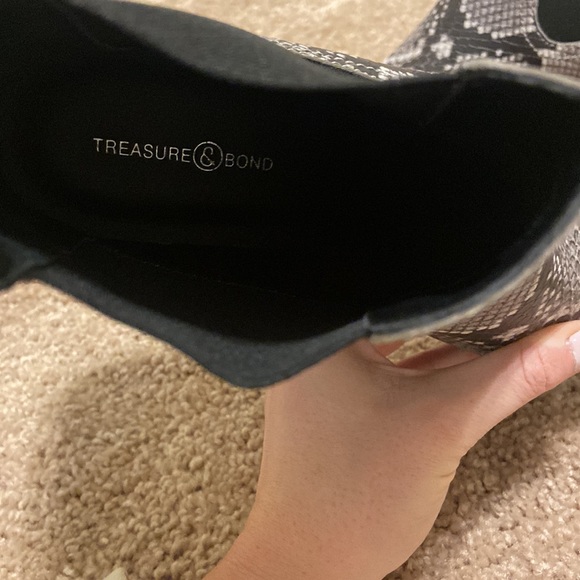 Treasure & Bond Snakeskin Booties - Picture 2 of 4